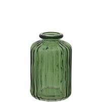 Vase Glas grün höhe 10 cm  5.00